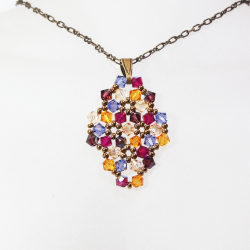 Pendant 45cm - Malvina Rhombus S-Bronze Chain - Pendant 45cm - Laiton bronze